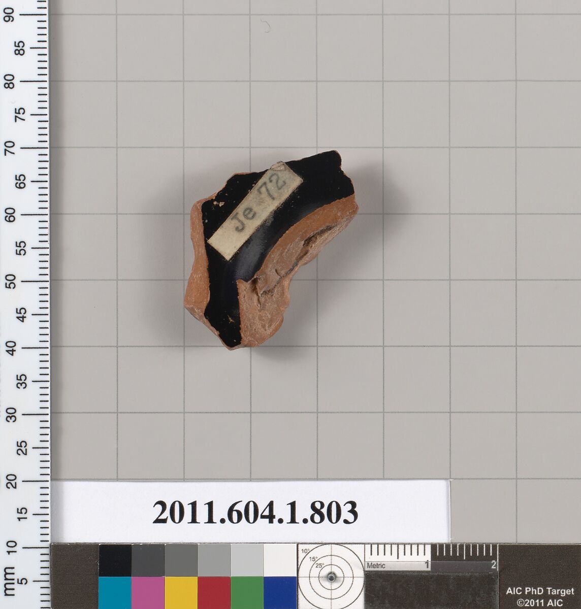 Terracotta fragment of a kylix (drinking cup), Terracotta, Greek, Attic