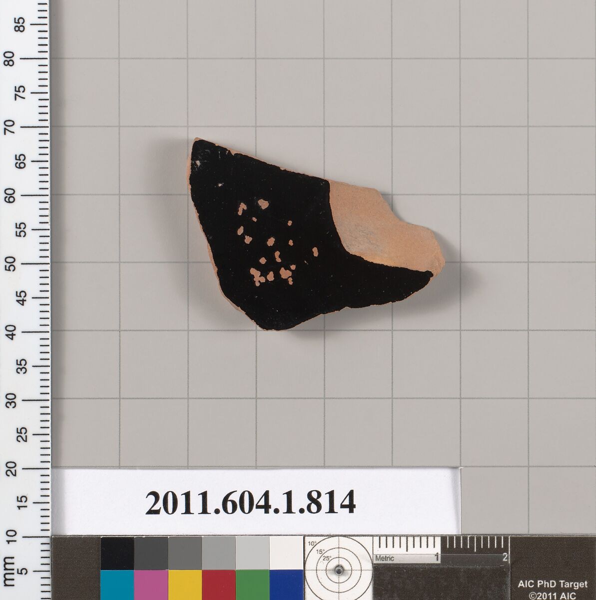Terracotta fragment of a kylix (drinking cup), Terracotta, Greek, Attic