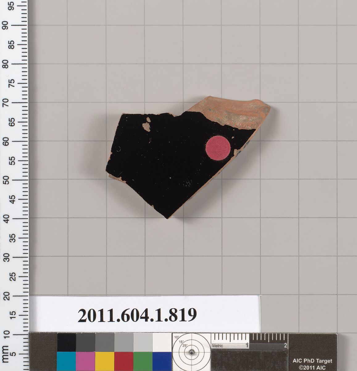 Terracotta fragment of a kylix (drinking cup), Terracotta, Greek, Attic