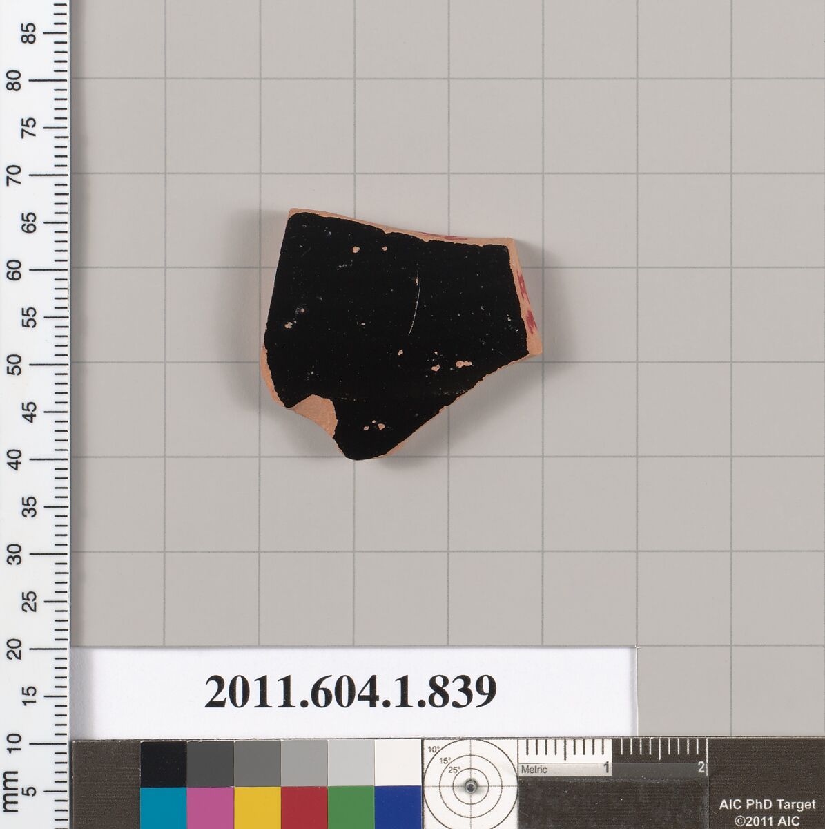 Terracotta fragment of a kylix (drinking cup), Terracotta, Greek, Attic