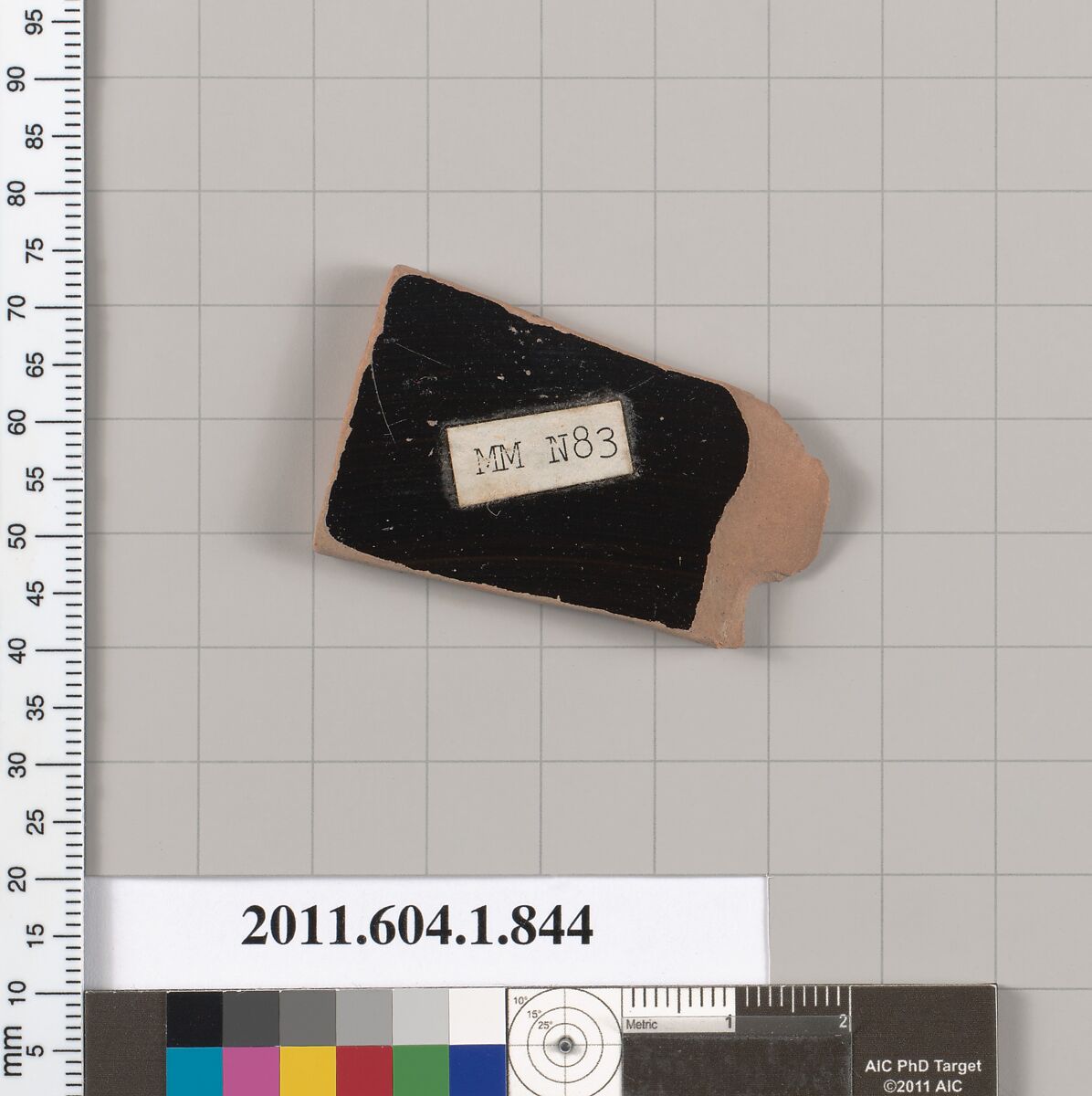 Terracotta fragment of a kylix (drinking cup), Terracotta, Greek, Attic