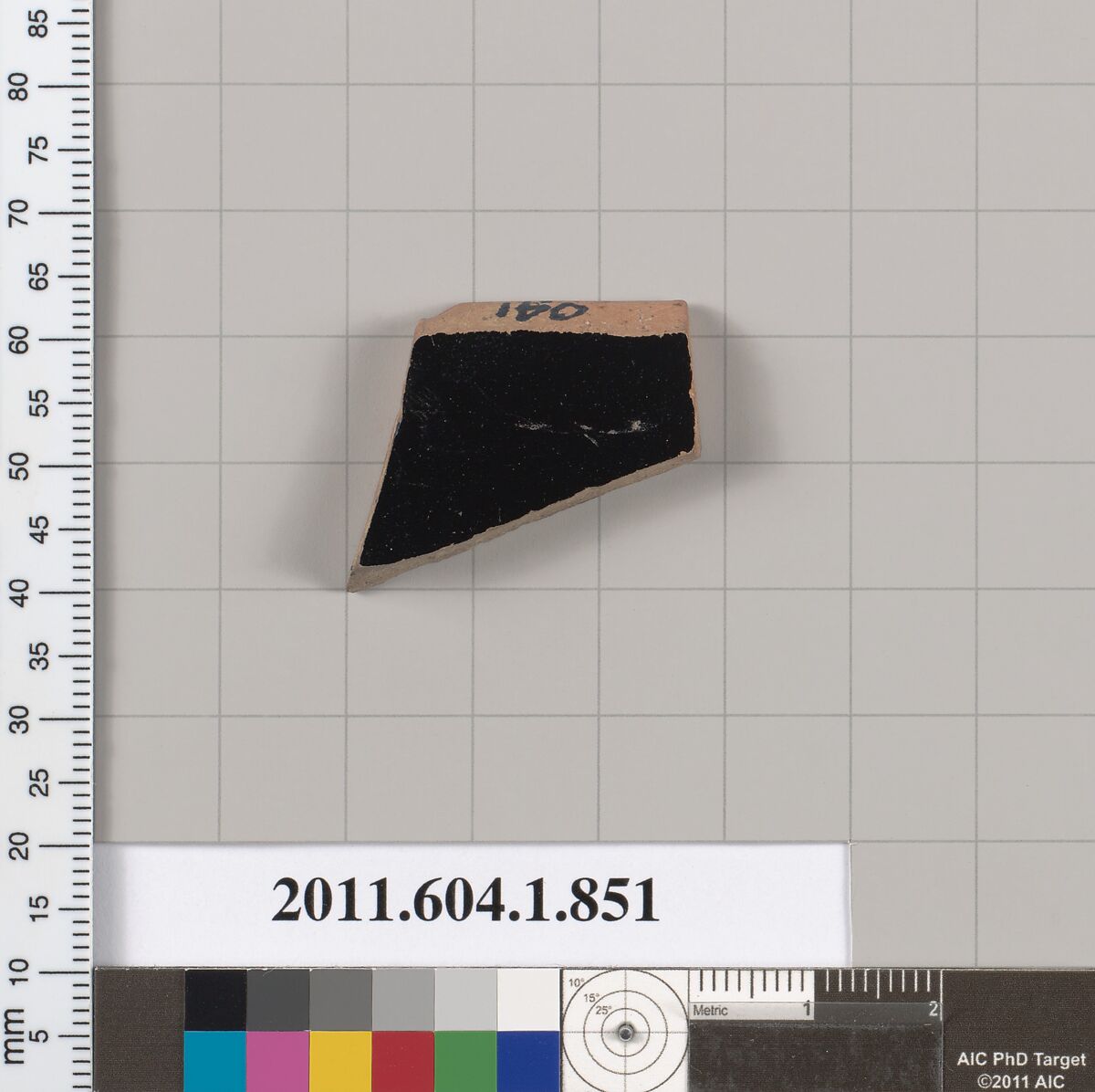 Terracotta fragment of a kylix (drinking cup), Terracotta, Greek, Attic