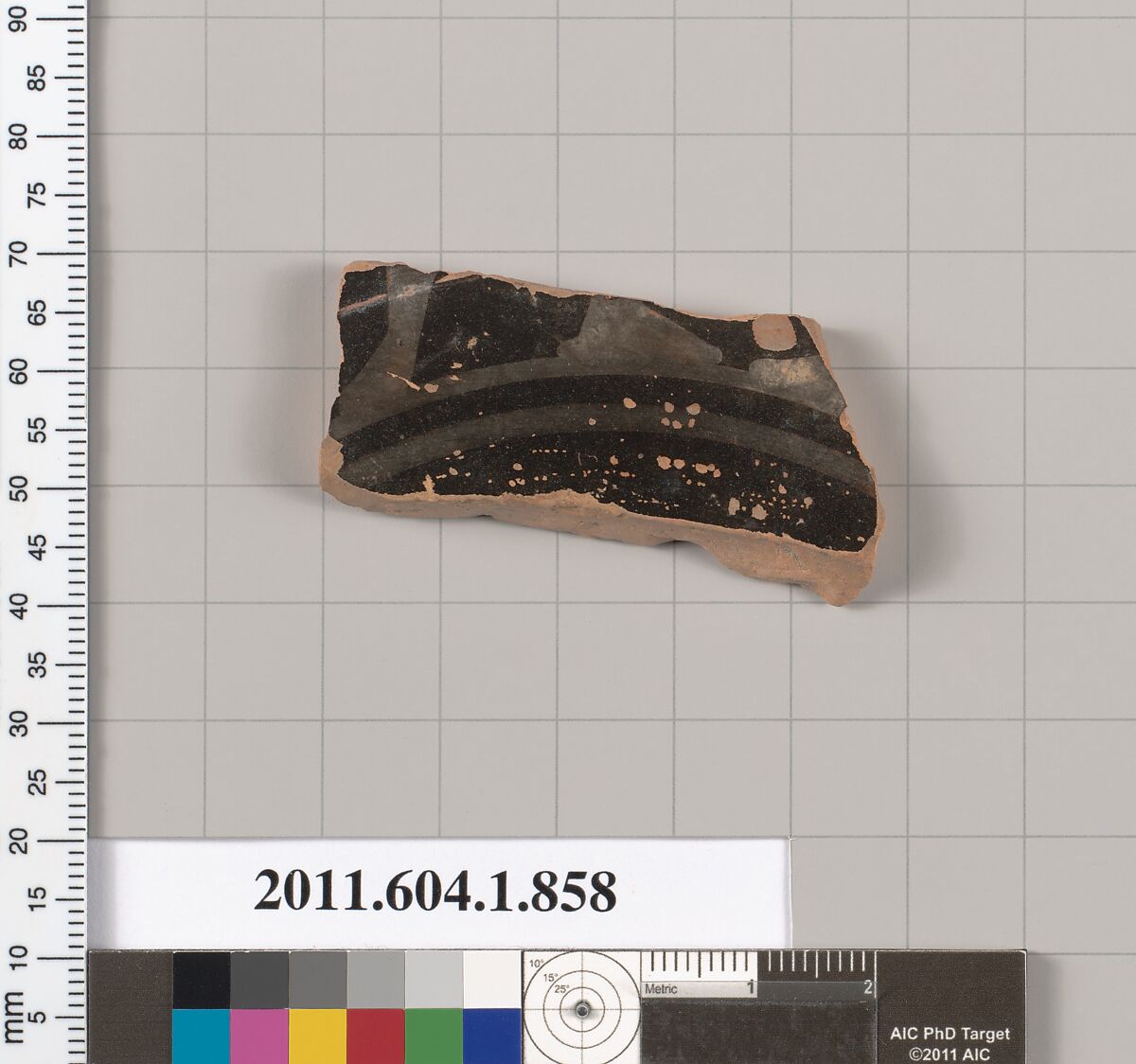 Terracotta fragment of a kylix (drinking cup), Terracotta, Greek, Attic