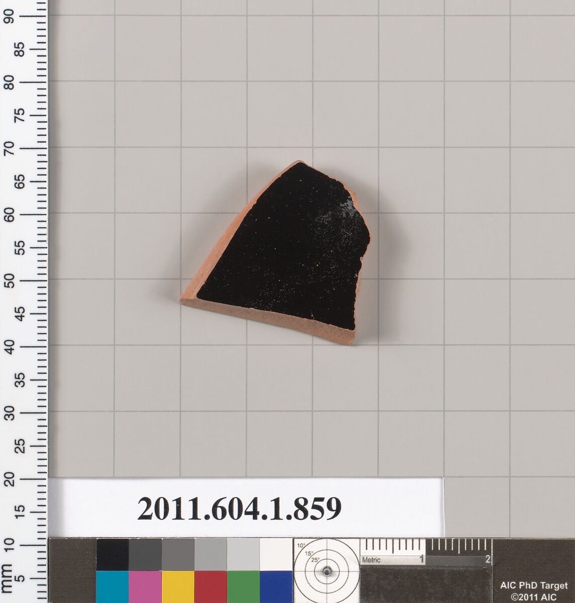 Terracotta fragment of a kylix (drinking cup), Terracotta, Greek, Attic