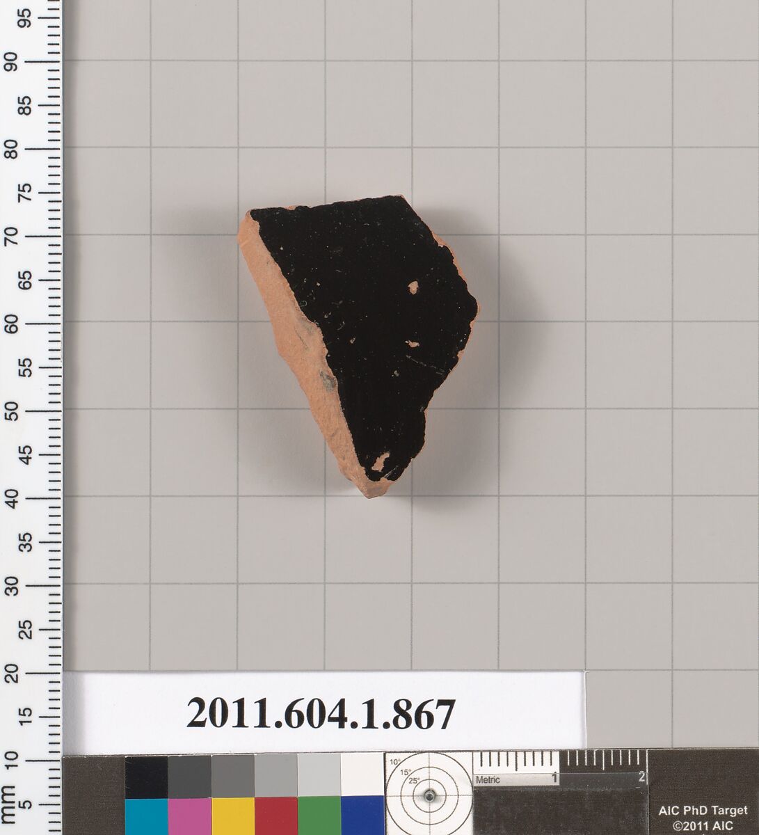 Terracotta fragment of a kylix (drinking cup), Terracotta, Greek, Attic