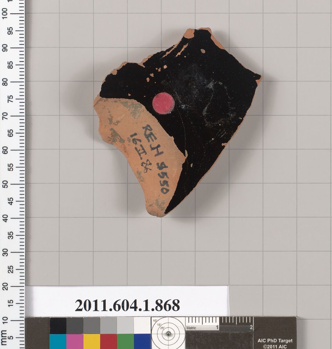 Terracotta fragment of a kylix (drinking cup), Terracotta, Greek, Attic