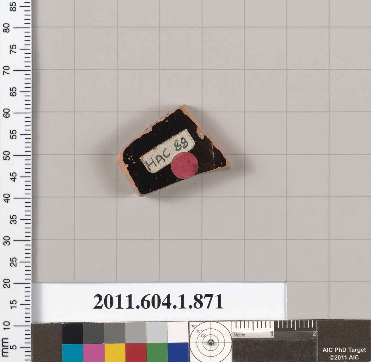 Terracotta fragment of a kylix (drinking cup), Terracotta, Greek, Attic