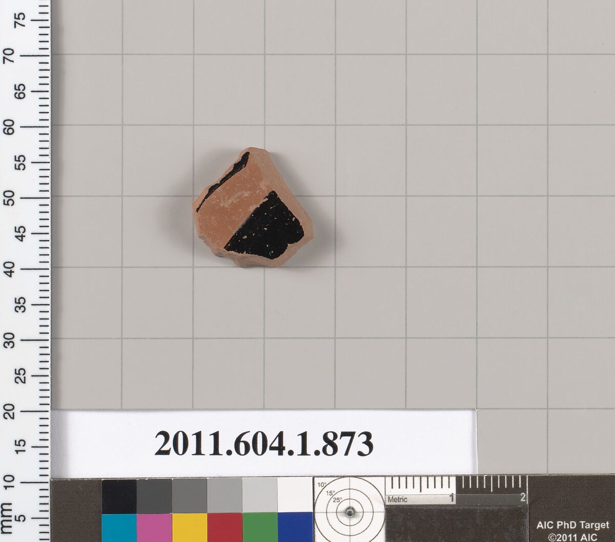 Terracotta fragment of a kylix (drinking cup), Terracotta, Greek, Attic