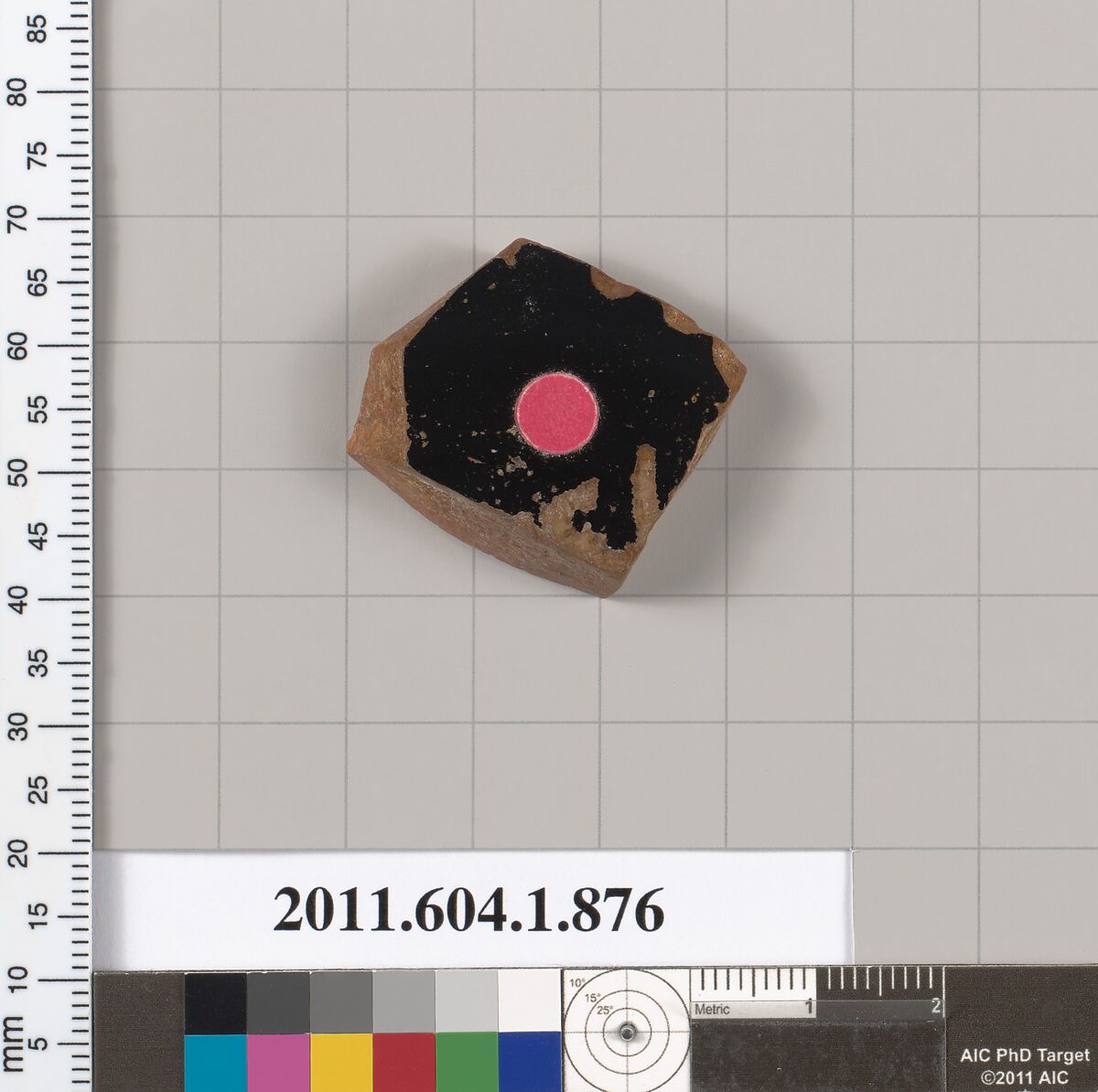 Terracotta fragment of a kylix (drinking cup), Terracotta, Greek, Attic