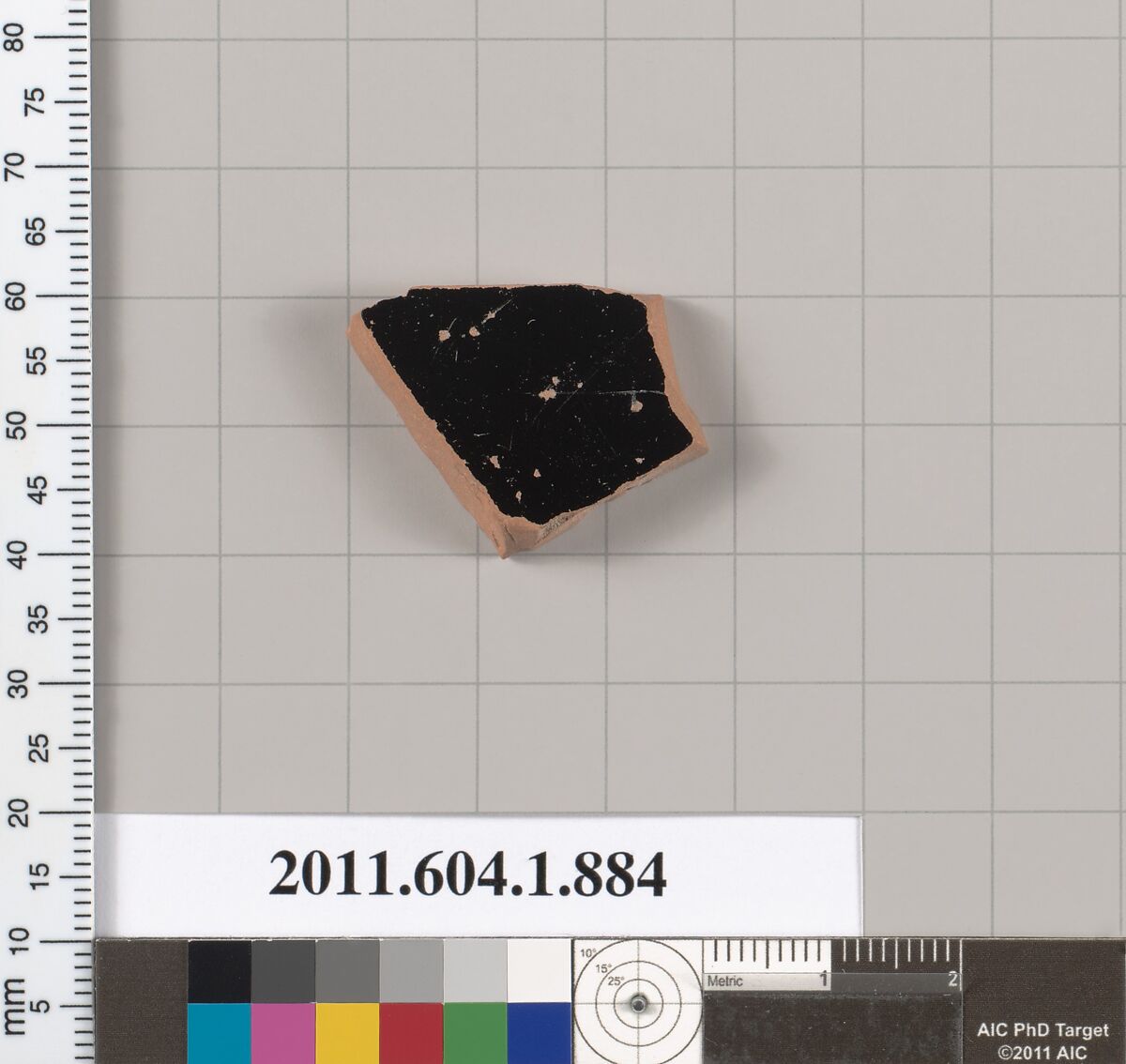 Terracotta fragment of a kylix (drinking cup), Terracotta, Greek, Attic