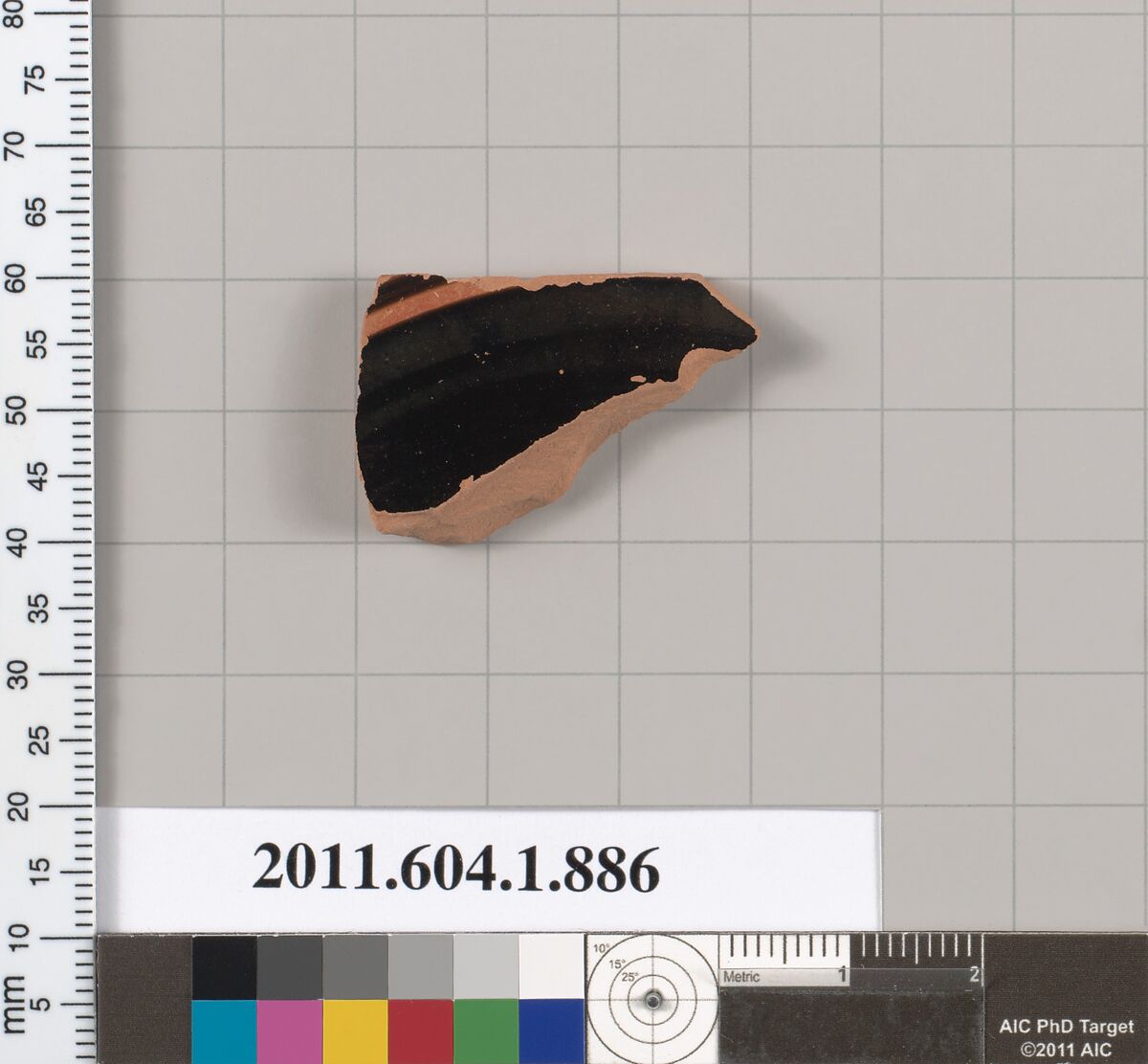 Terracotta fragment of a kylix (drinking cup), Terracotta, Greek, Attic
