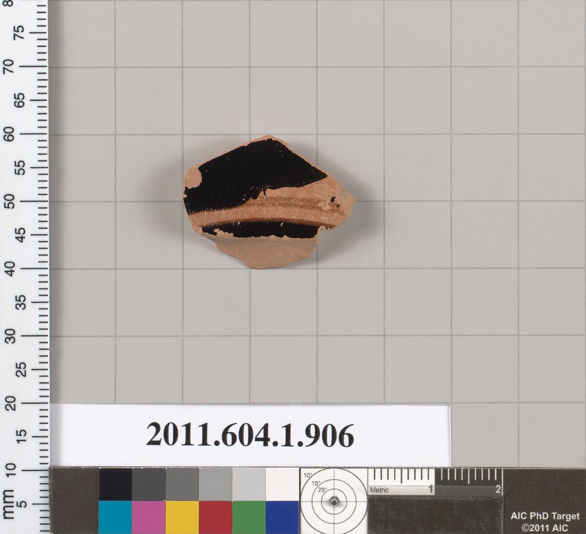 Terracotta fragment of a kylix (drinking cup), Terracotta, Greek, Attic