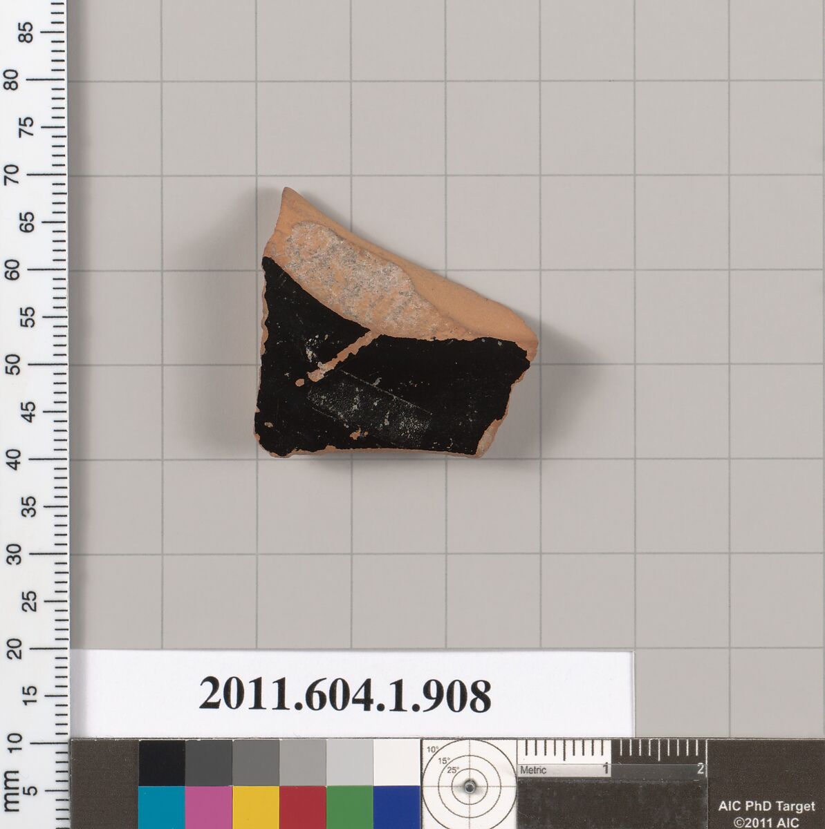 Terracotta fragment of a kylix (drinking cup), Terracotta, Greek, Attic