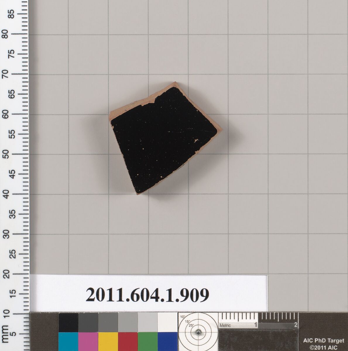 Terracotta fragment of a kylix (drinking cup), Terracotta, Greek, Attic