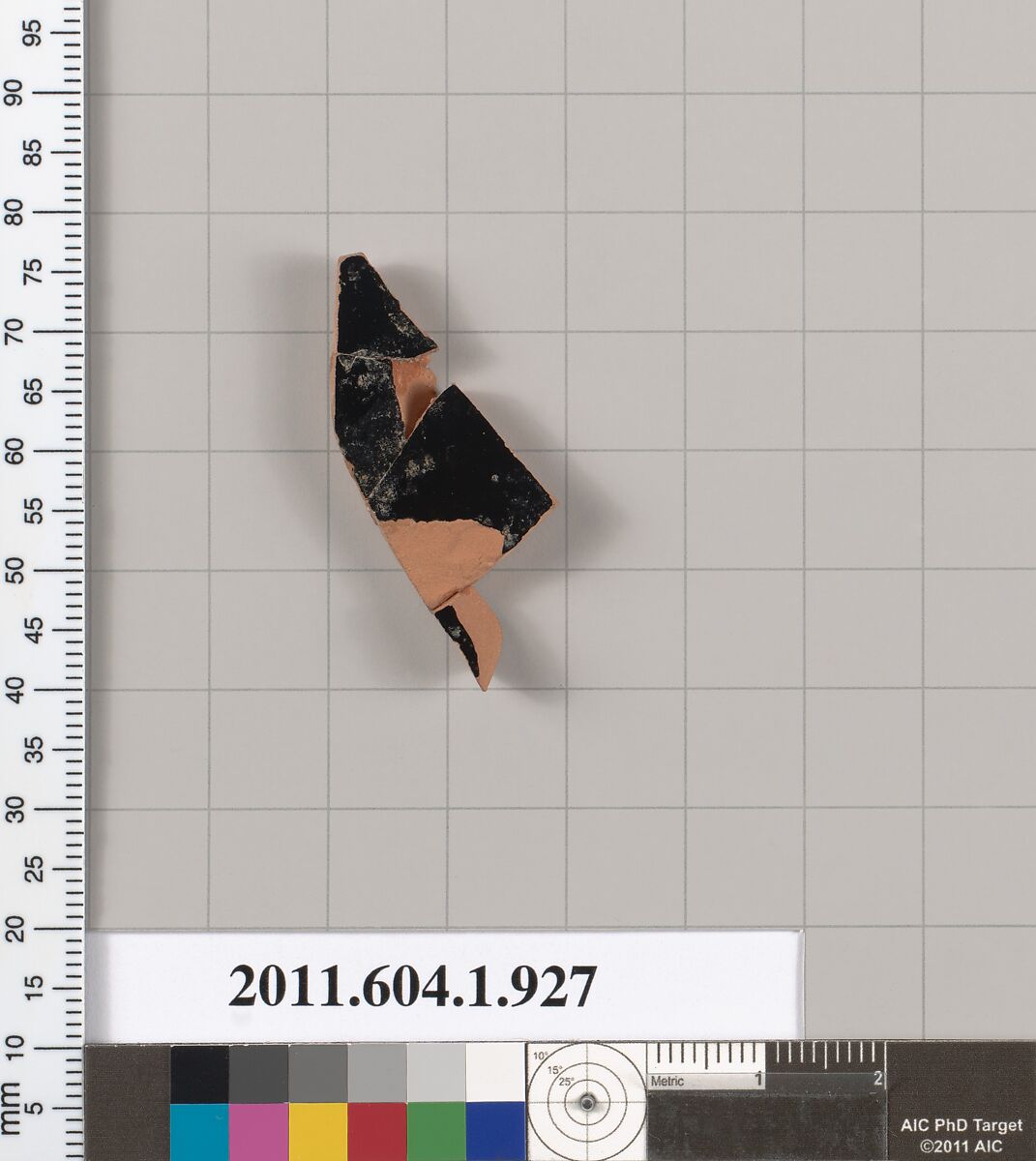 Terracotta fragment of a kylix (drinking cup), Terracotta, Greek, Attic