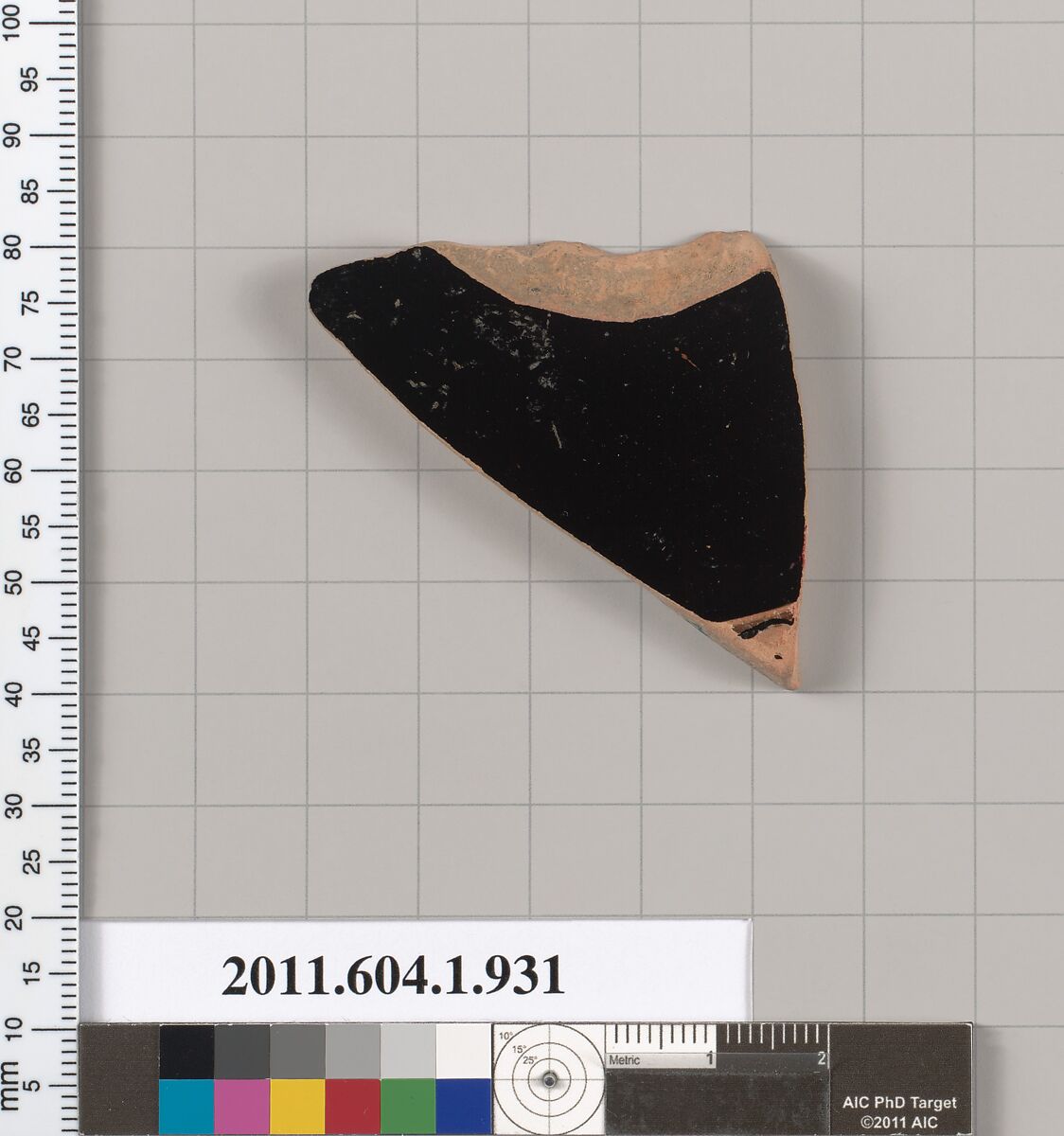 Terracotta fragment of a kylix (drinking cup), Terracotta, Greek, Attic
