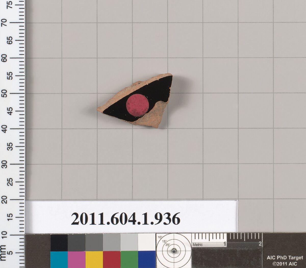 Terracotta fragment of a kylix (drinking cup), Terracotta, Greek, Attic