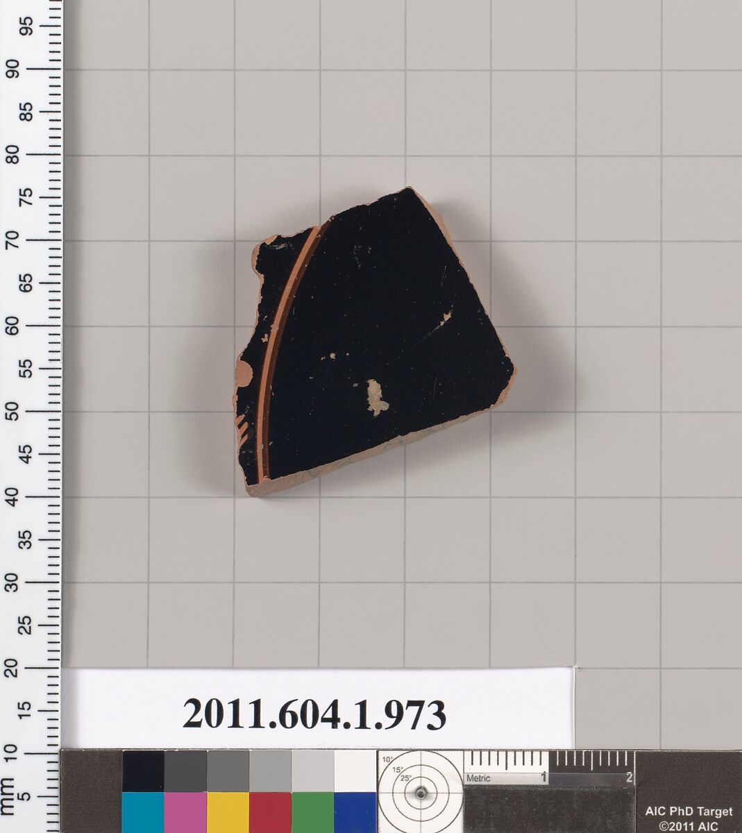 Terracotta fragment of a kylix (drinking cup), Terracotta, Greek, Attic