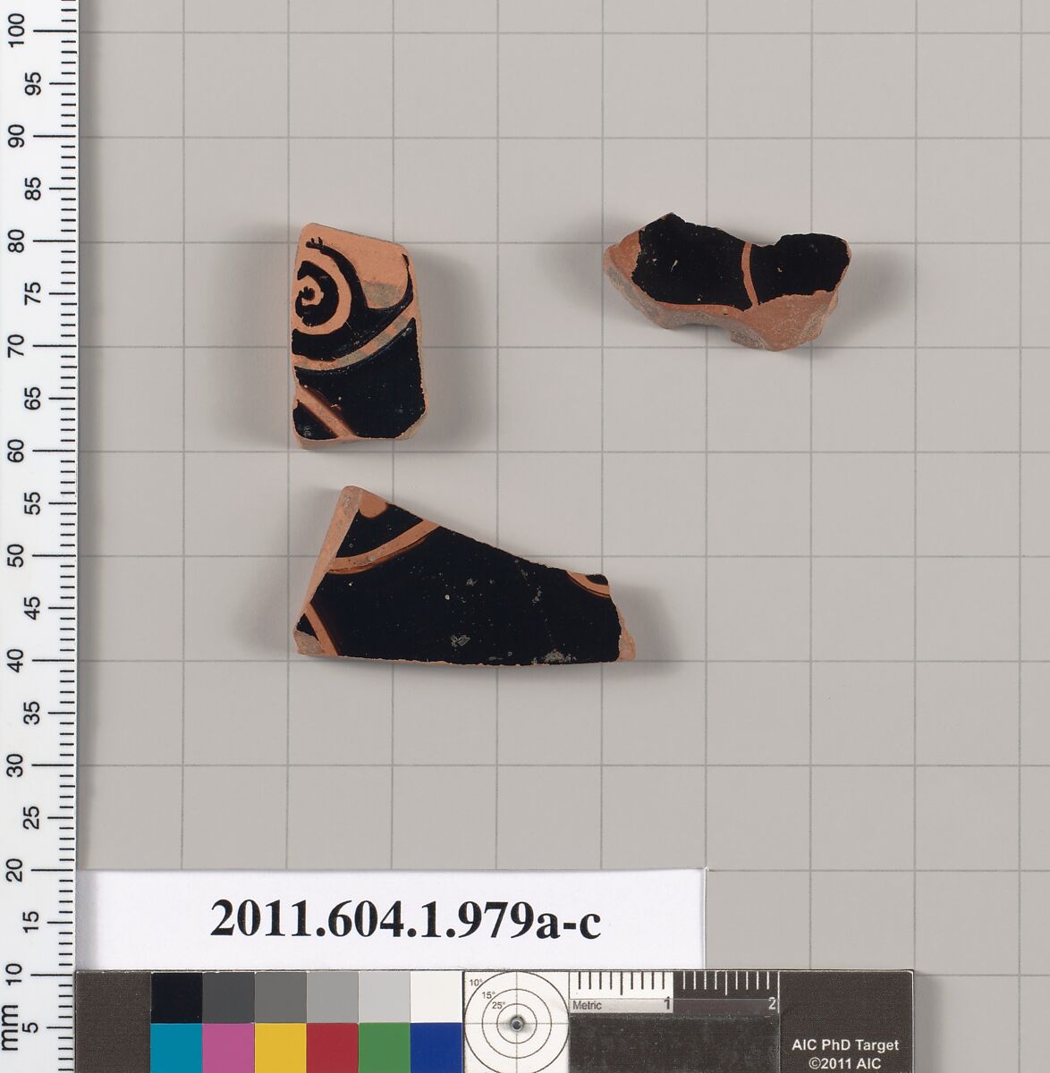 Terracotta fragments of kylikes (drinking cups), Terracotta, Greek, Attic
