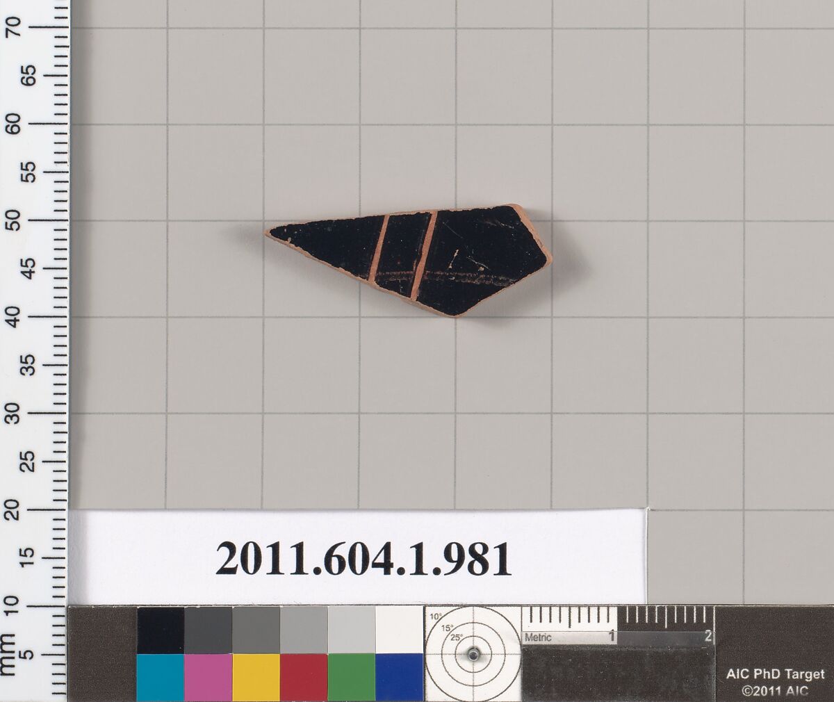 Terracotta fragment of a kylix (drinking cup), Terracotta, Greek, Attic