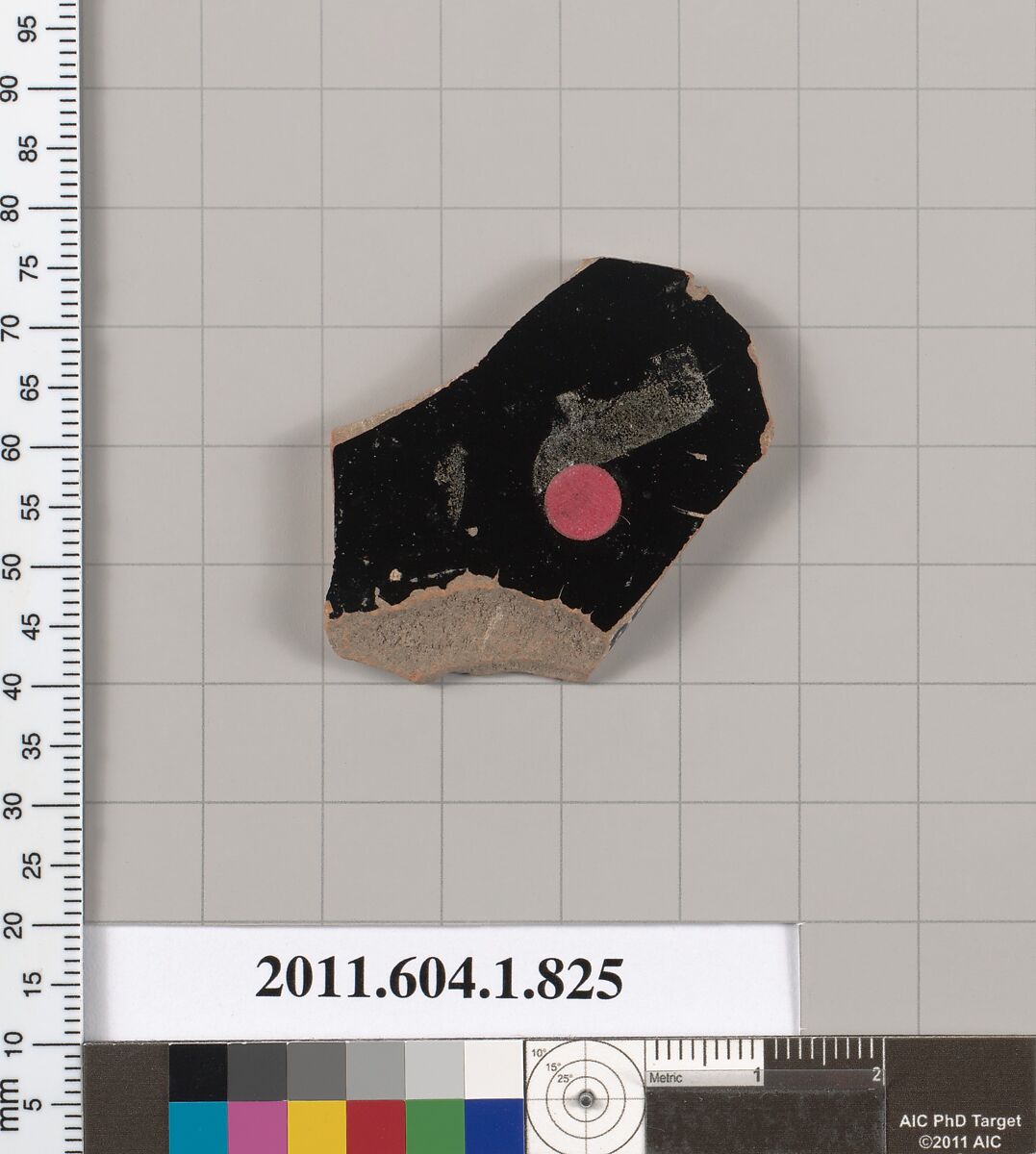 Terracotta fragment of a kylix (drinking cup), Terracotta, Greek, Attic