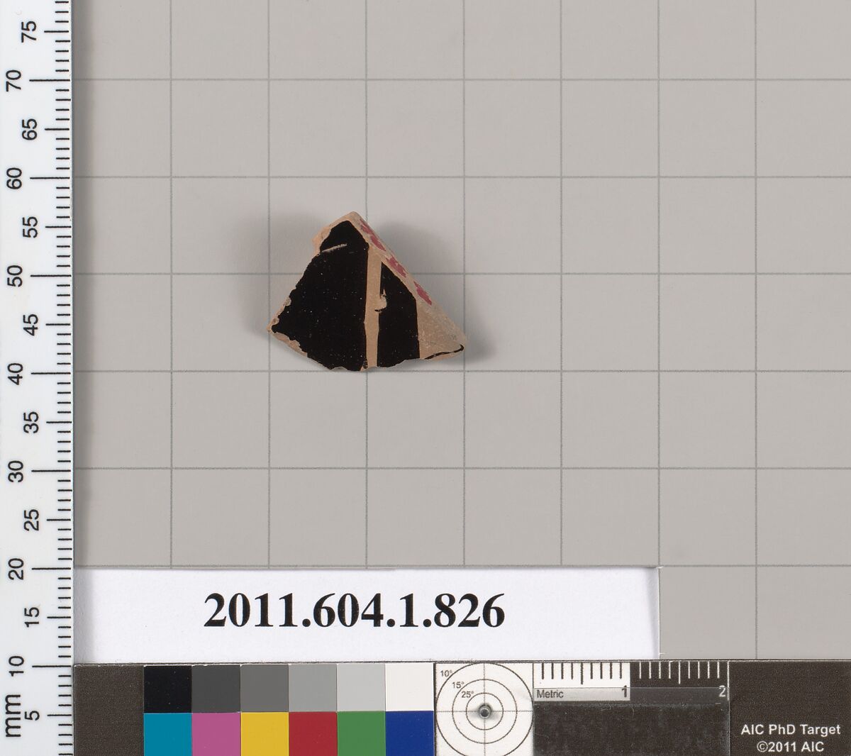Terracotta fragment of a kylix (drinking cup), Terracotta, Greek, Attic