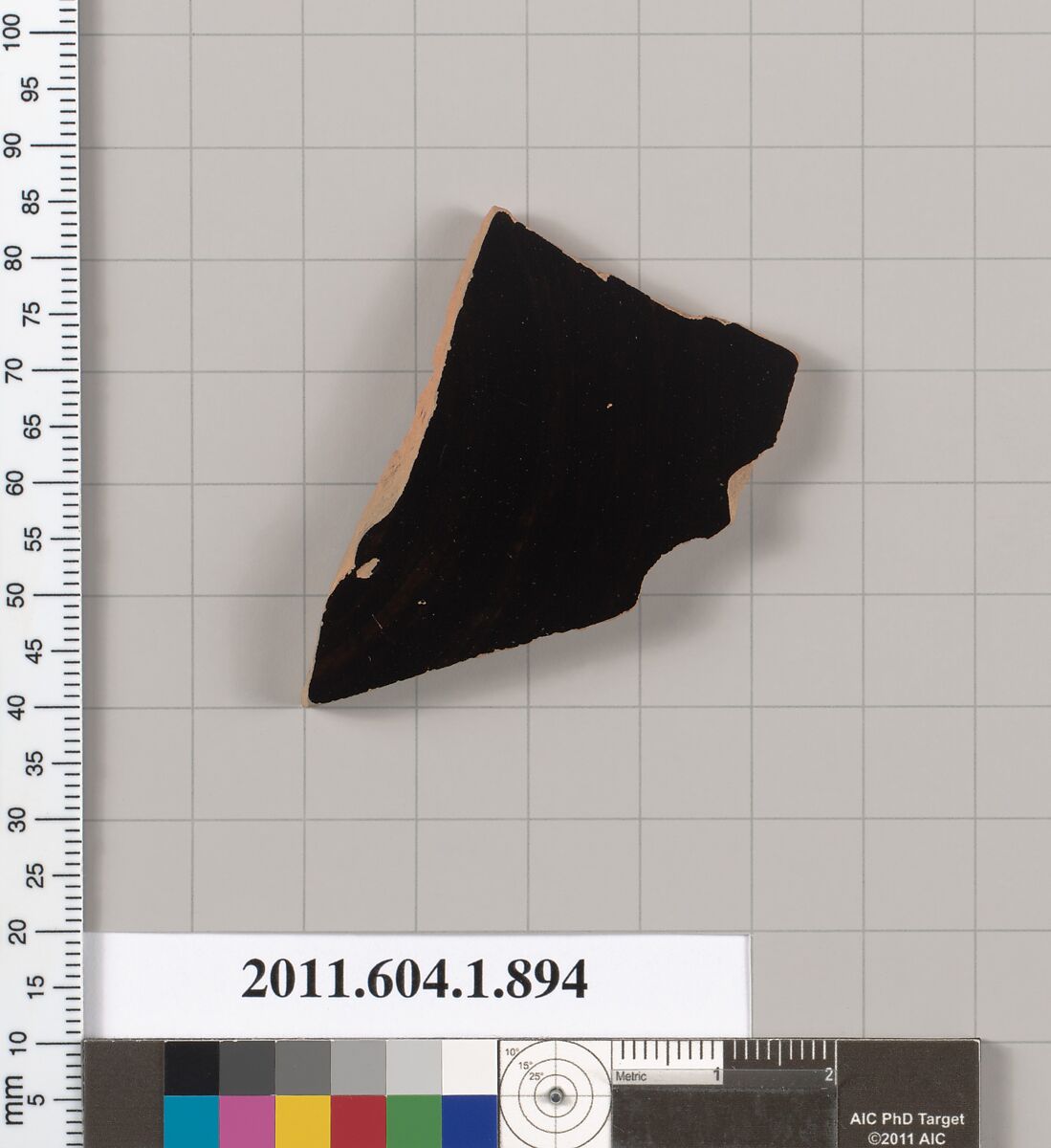 Terracotta fragment of a kylix (drinking cup), Terracotta, Greek, Attic