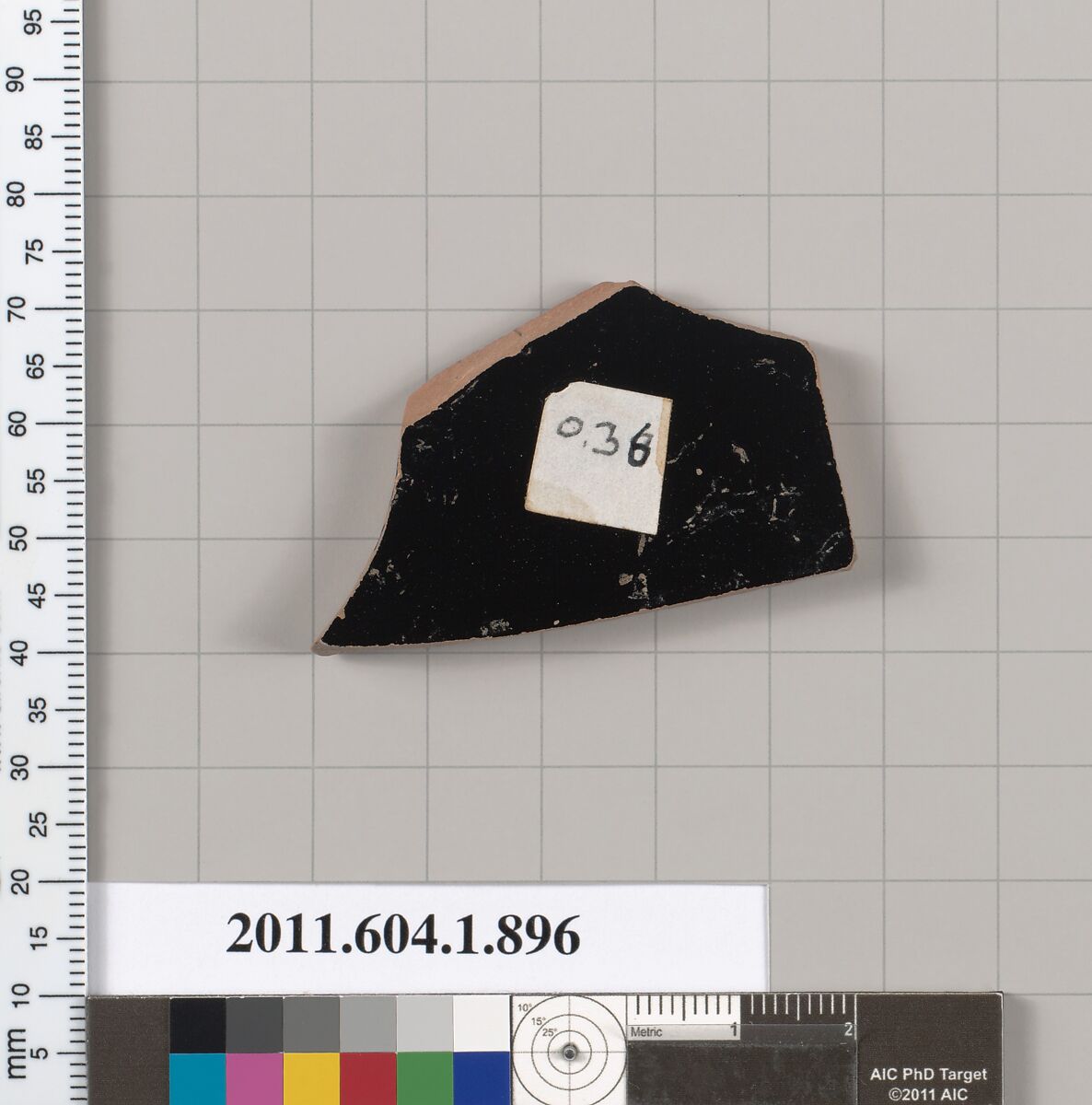 Terracotta fragment of a kylix (drinking cup), Terracotta, Greek, Attic