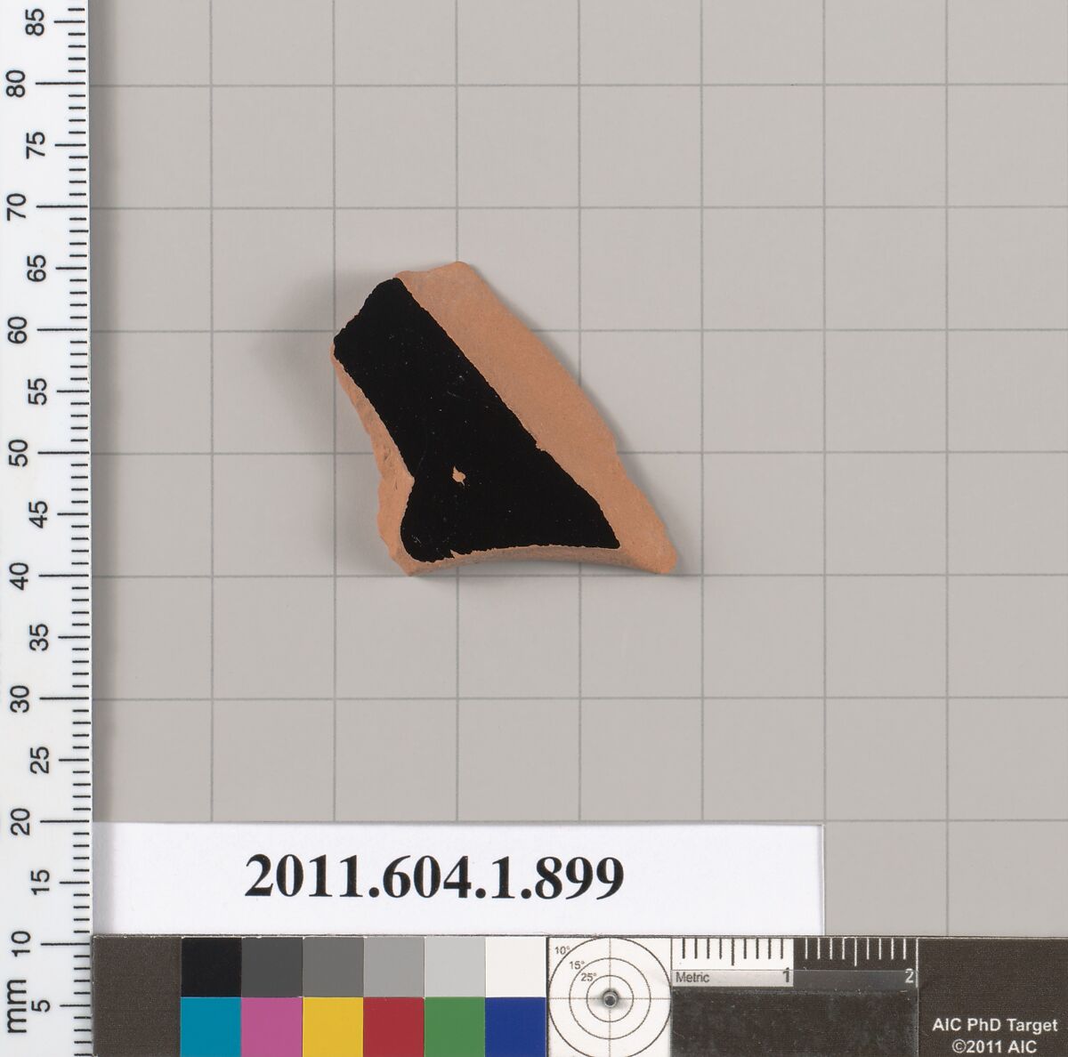 Terracotta fragment of a kylix (drinking cup), Terracotta, Greek, Attic