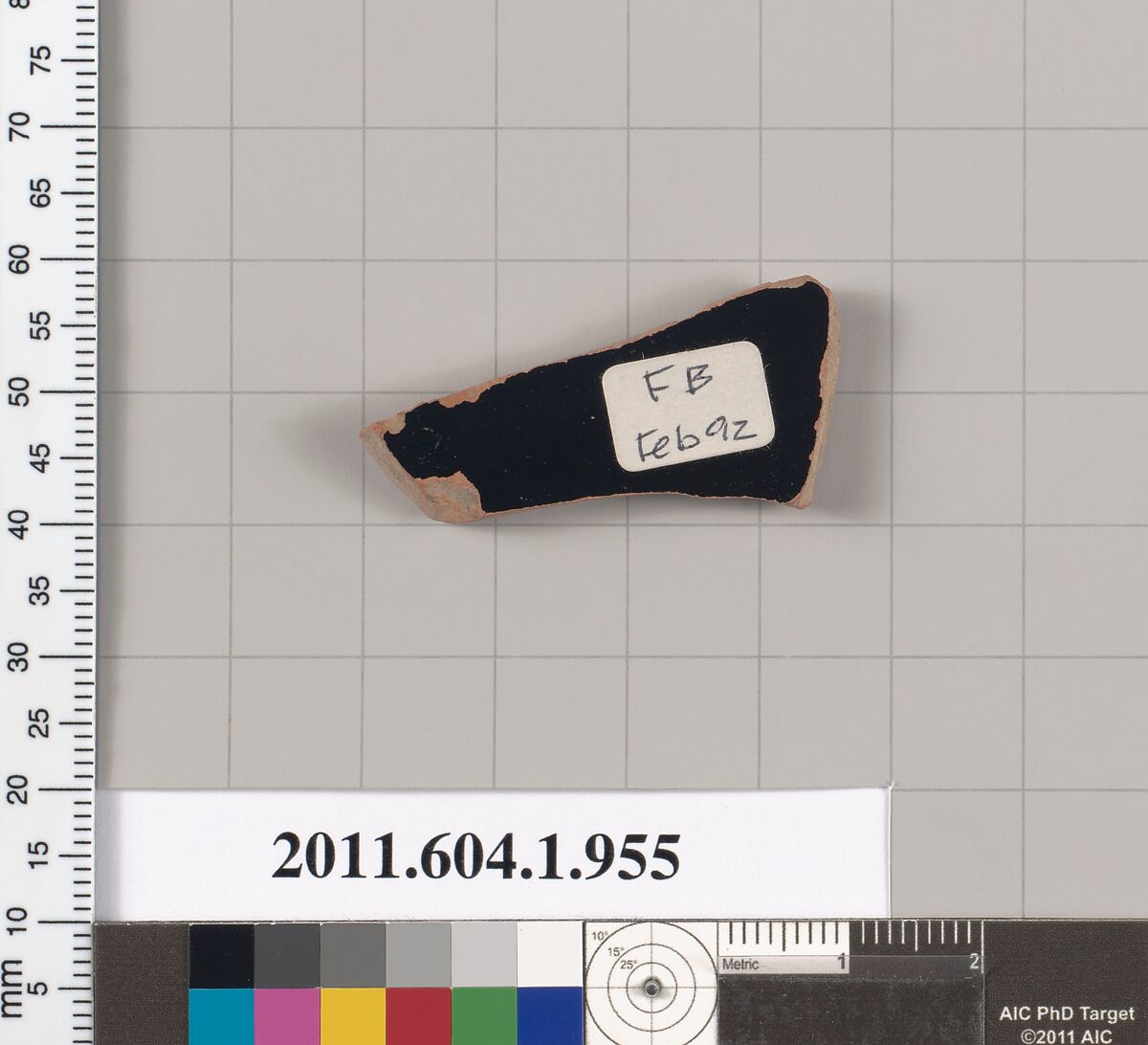 Terracotta fragment of a kylix (drinking cup), Terracotta, Greek, Attic