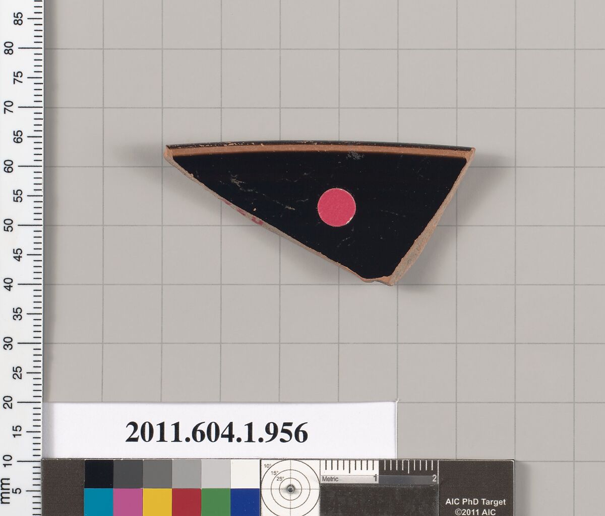 Terracotta rim fragment of a kylix (drinking cup), Terracotta, Greek, Attic