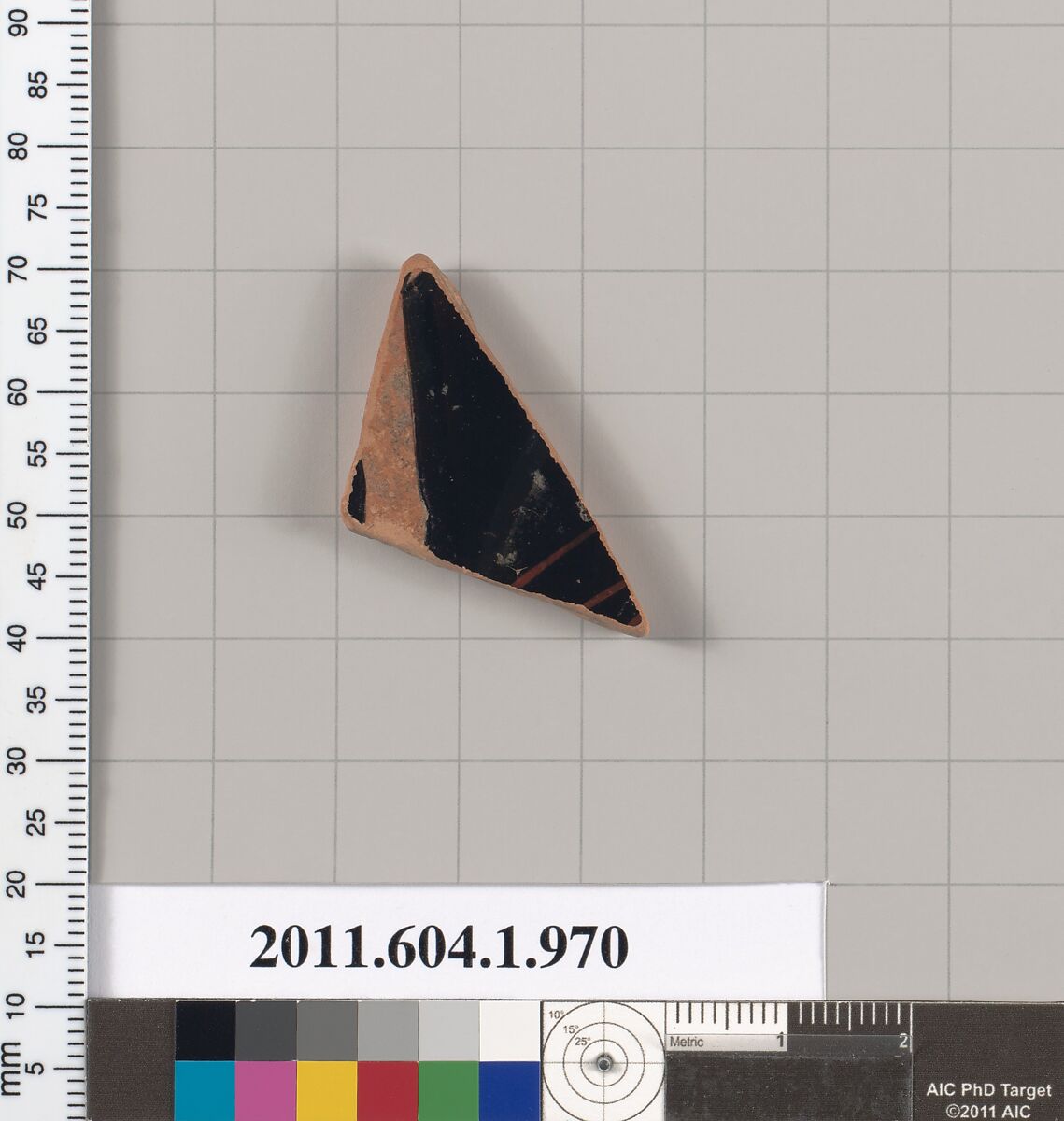 Terracotta fragment of a kylix (drinking cup), Terracotta, Greek, Attic