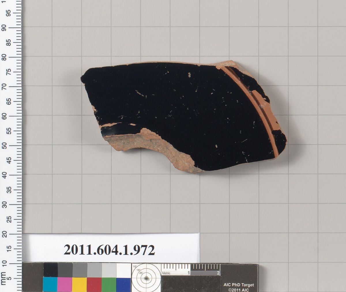 Terracotta fragment of a kylix (drinking cup), Terracotta, Greek, Attic