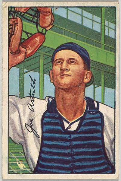 Joe Astroth, Catcher, Philadelphia Athletics, from Picture Cards, series 6 (R406-6) issued by Bowman Gum, Issued by Bowman Gum Company, Commercial color lithograph 