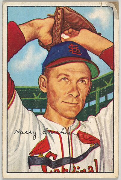 Harry Brecheen, Pitcher, St. Louis Cardinals, from Picture Cards, series 6 (R406-6) issued by Bowman Gum, Issued by Bowman Gum Company, Commercial color lithograph 