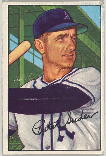 Pete Suder, 2nd Base, Philadelphia Athletics, from Picture Cards, series 6 (R406-6) issued by Bowman Gum, Issued by Bowman Gum Company, Commercial color lithograph 