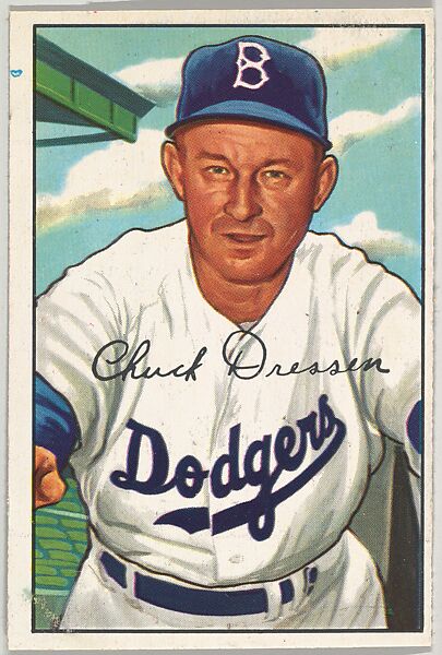 Charlie Dressen, Manager, Brooklyn Dodgers, from Picture Cards, series 6 (R406-6) issued by Bowman Gum, Issued by Bowman Gum Company, Commercial color lithograph 