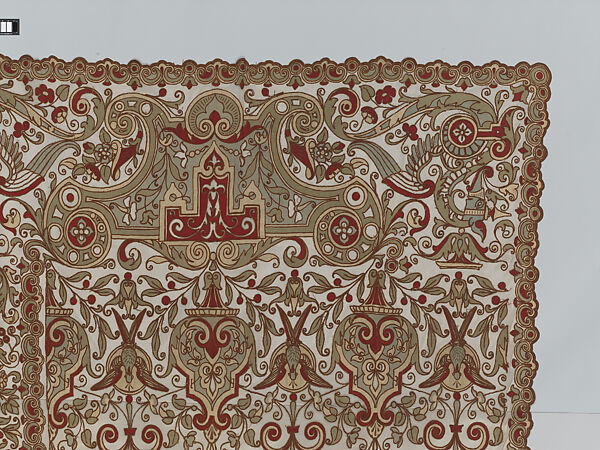 Pair of net curtains, Cotton, American