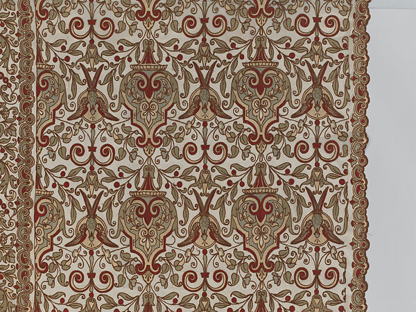 Pair of net curtains, Cotton, American