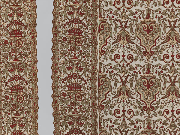 Pair of net curtains, Cotton, American