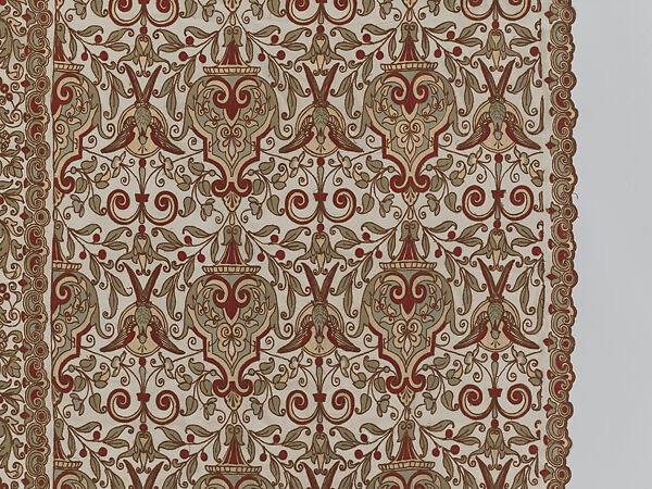 Pair of net curtains, Cotton, American