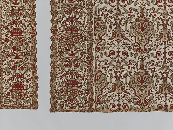 Pair of net curtains, Cotton, American