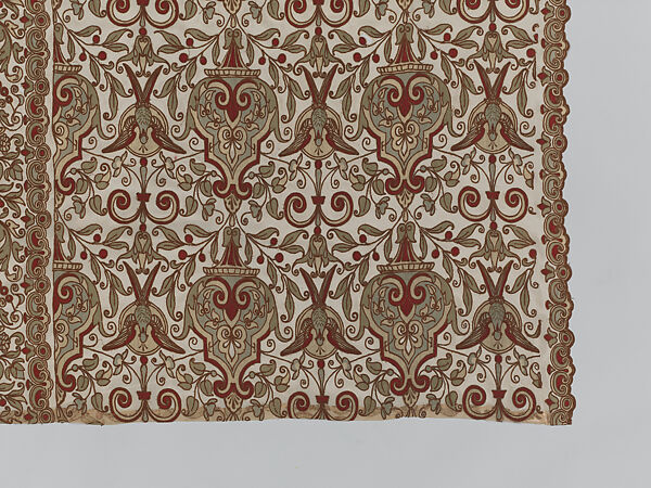 Pair of net curtains, Cotton, American