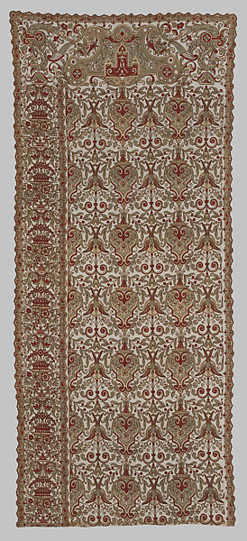 Pair of net curtains, Cotton, American