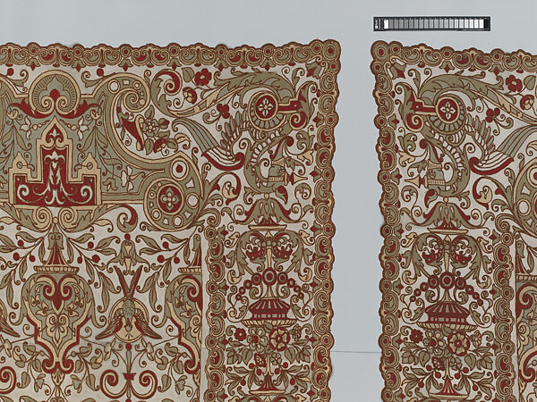 Pair of net curtains, Cotton, American