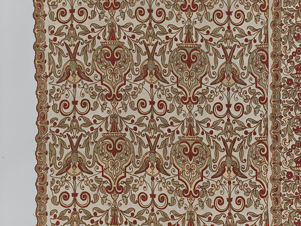 Pair of net curtains, Cotton, American