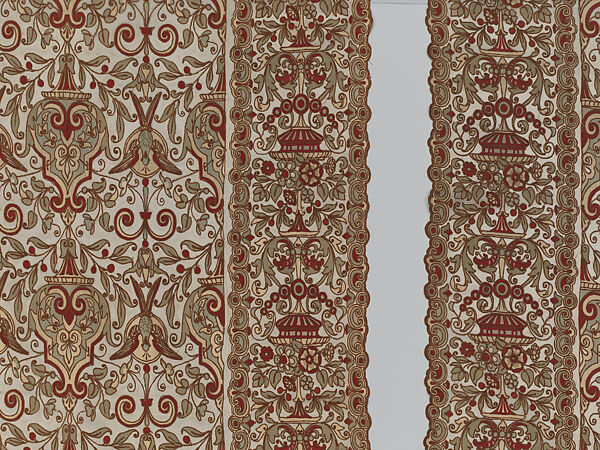 Pair of net curtains, Cotton, American