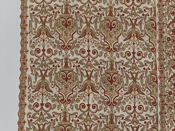 Pair of net curtains, Cotton, American