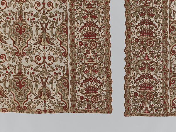 Pair of net curtains, Cotton, American