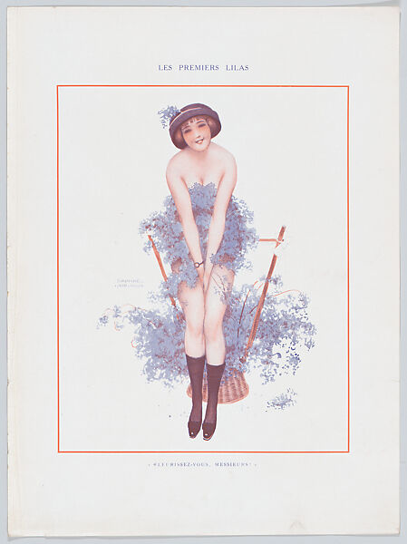 Portfolio with plates from "De la Brune à la Blonde" and other designs by Raphael Kirchner, Raphael Kirchner (Austrian, Vienna 1876–1917 New York), Color lithographs